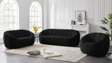 Elijah Contemporary Loveseat - Modern Comfort with Deep Channel Tufting and Chic Design Elements