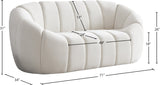Elijah Contemporary Loveseat - Modern Comfort with Deep Channel Tufting and Chic Design Elements