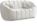 Elijah Contemporary Loveseat - Modern Comfort with Deep Channel Tufting and Chic Design Elements