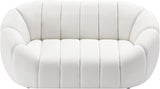 Elijah Contemporary Loveseat - Modern Comfort with Deep Channel Tufting and Chic Design Elements