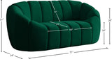 Elijah Contemporary Loveseat - Modern Comfort with Deep Channel Tufting and Chic Design Elements