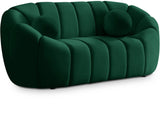 Elijah Contemporary Loveseat - Modern Comfort with Deep Channel Tufting and Chic Design Elements