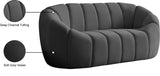 Elijah Contemporary Loveseat - Modern Comfort with Deep Channel Tufting and Chic Design Elements