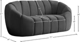 Elijah Contemporary Loveseat - Modern Comfort with Deep Channel Tufting and Chic Design Elements