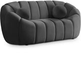 Elijah Contemporary Loveseat - Modern Comfort with Deep Channel Tufting and Chic Design Elements