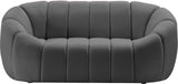 Elijah Contemporary Loveseat - Modern Comfort with Deep Channel Tufting and Chic Design Elements