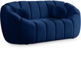 Elijah Contemporary Loveseat - Modern Comfort with Deep Channel Tufting and Chic Design Elements