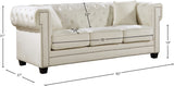 Bowery Velvet Contemporary Sofa with Plush Tufted Design, Nailhead Trim, and Throw Pillows Included