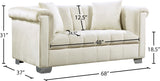 Kayla Velvet Loveseat - Chic Contemporary Design with Stylish Chrome Legs and Plush Throw Pillows
