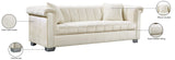 Kayla Velvet Contemporary Sofa – Luxurious Design with Chrome Legs & Cozy Pillows for Your Living Space
