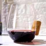 Corked Stemless Wine Glasses | Single (19.6 OZ)