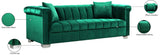 Kayla Velvet Contemporary Sofa – Luxurious Design with Chrome Legs & Cozy Pillows for Your Living Space