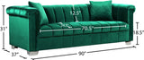 Kayla Velvet Contemporary Sofa – Luxurious Design with Chrome Legs & Cozy Pillows for Your Living Space