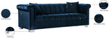 Kayla Velvet Contemporary Sofa – Luxurious Design with Chrome Legs & Cozy Pillows for Your Living Space