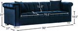 Kayla Velvet Contemporary Sofa – Luxurious Design with Chrome Legs & Cozy Pillows for Your Living Space
