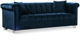 Kayla Velvet Contemporary Sofa – Luxurious Design with Chrome Legs & Cozy Pillows for Your Living Space