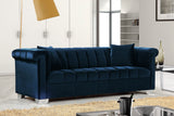 Kayla Velvet Contemporary Sofa – Luxurious Design with Chrome Legs & Cozy Pillows for Your Living Space