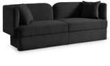 Marcel Contemporary Sofa with Curved Back Design, Plush Comfort, and Elegant Boucle Fabric Finish