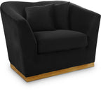 Arabella Velvet Chair - Glamorous Comfort with Gold Stainless Steel Base and Curved Design for Modern Spaces