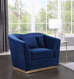 Arabella Velvet Chair - Glamorous Comfort with Gold Stainless Steel Base and Curved Design for Modern Spaces