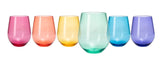 European Style Crystal, Stemmed Wine Glasses | Set of 6 | 15oz