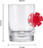 Poker Chip Whiskey & Wine Glasses | SINGLE (20 OZ)