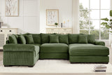 DESEO 117" Sectional Sofa with Ottoman