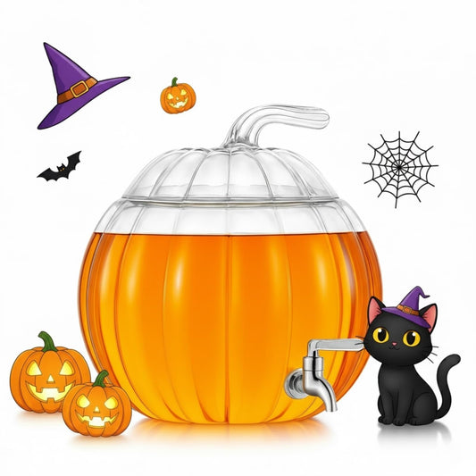 Glass Pumpkin Drink Dispenser 2 Gallon