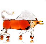 Charging Bull Heads Forward Animal Liquor Decanter