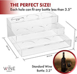 Acrylic Bottle Holder, Coffee Syrup Rack Display Case | 3-Tiered 9 Bottle