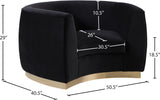 Julian Velvet Chair - Luxurious Curved Design with Gold Stainless Steel Base for Modern Elegance