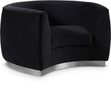 Julian Velvet Chair - Luxurious Curved Design with Gold Stainless Steel Base for Modern Elegance