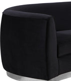 Julian Velvet Chair - Luxurious Curved Design with Gold Stainless Steel Base for Modern Elegance