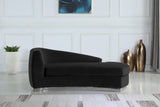Julian Contemporary Chaise: Luxurious Velvet Design with Gold Stainless Steel Base for Modern Spaces