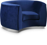 Julian Velvet Chair - Luxurious Curved Design with Gold Stainless Steel Base for Modern Elegance