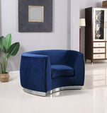 Julian Velvet Chair - Luxurious Curved Design with Gold Stainless Steel Base for Modern Elegance