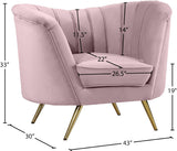 Margo Velvet Lounge Chair - Luxurious Contemporary Design with Gold Stainless Steel Legs and Curved Back