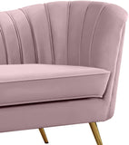 Margo Velvet Lounge Chair - Luxurious Contemporary Design with Gold Stainless Steel Legs and Curved Back