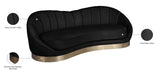 Shelly Contemporary Sofa with Unique Shell Shape and Gold Stainless Steel Base for Modern Spaces