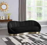 Shelly Contemporary Sofa with Unique Shell Shape and Gold Stainless Steel Base for Modern Spaces