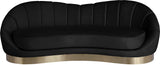 Shelly Contemporary Sofa with Unique Shell Shape and Gold Stainless Steel Base for Modern Spaces