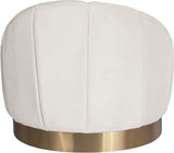 Shelly Velvet Contemporary Chair - Elegant Shell Design with Brushed Gold Base for Modern Spaces