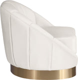 Shelly Velvet Contemporary Chair - Elegant Shell Design with Brushed Gold Base for Modern Spaces