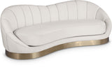 Shelly Contemporary Sofa with Unique Shell Shape and Gold Stainless Steel Base for Modern Spaces