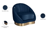 Shelly Velvet Contemporary Chair - Elegant Shell Design with Brushed Gold Base for Modern Spaces