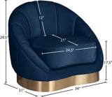 Shelly Velvet Contemporary Chair - Elegant Shell Design with Brushed Gold Base for Modern Spaces