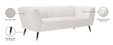 Beaumont Velvet Sofa - Luxurious Black Upholstery with Gold-Tipped Legs & Deep Tufted Comfort Design