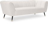 Beaumont Velvet Sofa - Luxurious Black Upholstery with Gold-Tipped Legs & Deep Tufted Comfort Design
