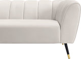 Beaumont Velvet Sofa - Luxurious Black Upholstery with Gold-Tipped Legs & Deep Tufted Comfort Design