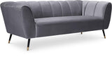 Beaumont Velvet Sofa - Luxurious Black Upholstery with Gold-Tipped Legs & Deep Tufted Comfort Design